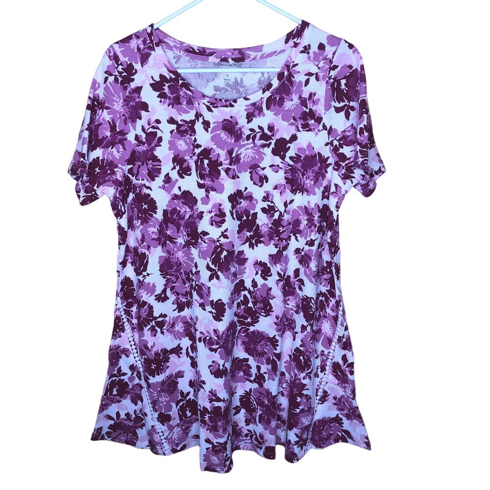 Woman Within Shirt Waffle Loose Fit New 14/16